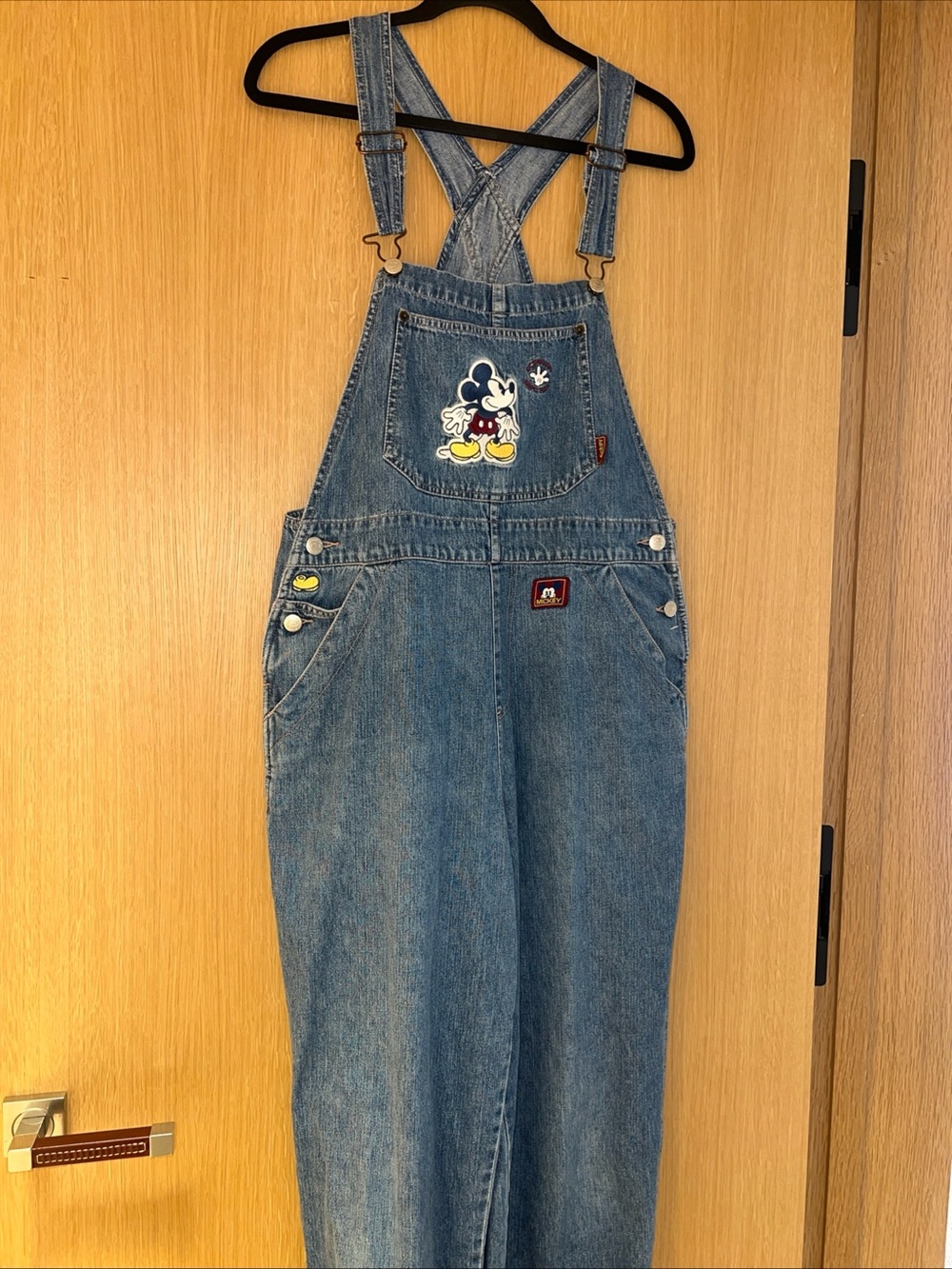 Vintage Disney Store Mickey Mouse Denim Overalls Large